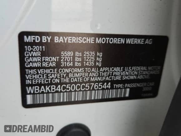 2012 BMW 7 Series 740Li with VIN WBAKB4C50CC576544, listed as a Copart auction lot 68744505 with 113,221 mi miles and Clean title. Bid and sale history available at DreamBid. Image 12.