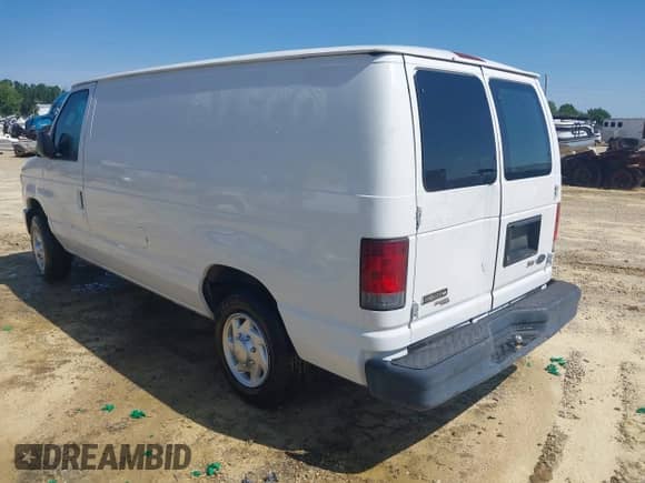 2011 Ford Econoline Cargo Commercial with VIN 1FTNE1EW0BDA00800, listed as a IAAI auction lot 42707499 with 296,110 mi miles and . Bid and sale history available at DreamBid. Image 3.
