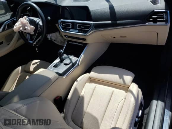 2022 BMW 4 Series 430i with VIN WBA53AP07NCJ14475, listed as a Copart auction lot 53106975 with 33,086 mi miles and Salvage title. Bid and sale history available at DreamBid. Image 8.