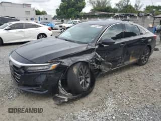 2022 Honda Accord EX-L z VIN 1HGCV1F55NA003728, wystawiony jako Copart lot #71436705 z przebiegiem 33 687 mil mil oraz Nie do naprawy • Non repairable. Historia ofert i sprzedaży dostępna na DreamBid. Obrazek 1.