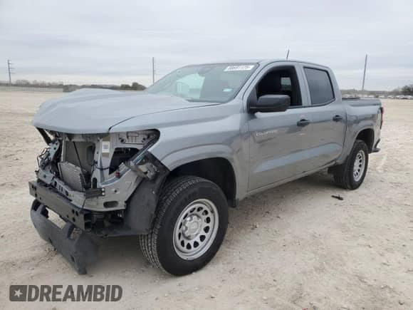2023 Chevrolet Colorado 2WD Work Truck with VIN 1GCPSBEK4P1268746, listed as a Copart auction lot 88691125 with 12,161 mi miles and Salvage title. Bid and sale history available at DreamBid. Image 1.