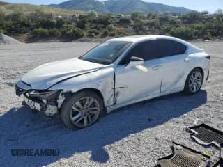 2021 Lexus IS 300 with VIN JTHC81F25M5047486, listed as a Copart auction lot 58201405 with 19,477 mi miles and Salvage title. Bid and sale history available at DreamBid. Image 1.