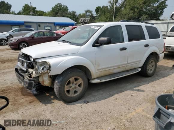 2005 Dodge Durango Limited z VIN 1D8HB58D05F548975, wystawiony jako Copart lot #67252825 z przebiegiem 325 413 mil mil oraz Szkoda całkowita • Salvage title. Historia ofert i sprzedaży dostępna na DreamBid. Obrazek 1.