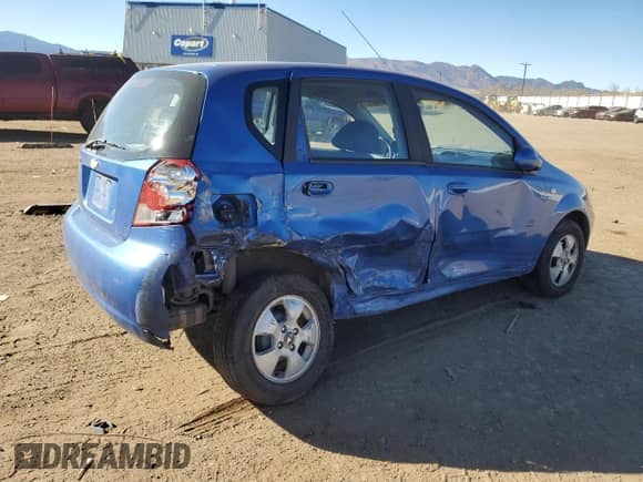 2006 Chevrolet Aveo LS с VIN KL1TD66636B676401, выставлен на аукционе Copart как лот 44761155 с пробегом 86 936 миль миль и Списание • Salvage title. История ставок и продаж доступна на DreamBid. Изображение 3.
