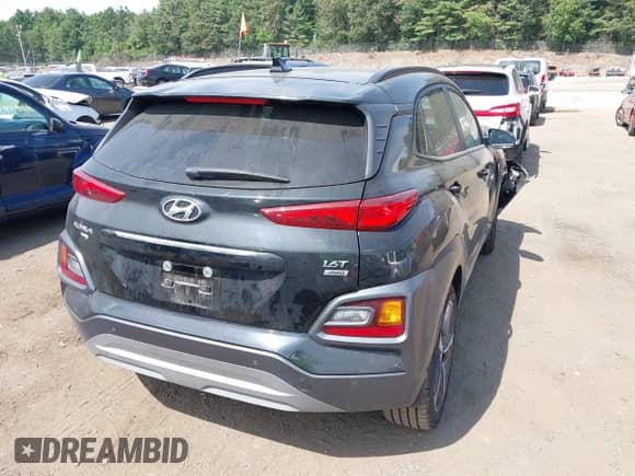 2019 Hyundai Kona Ultimate with VIN KM8K5CA51KU232863, listed as a IAAI auction lot 42965259 with 67,034 mi miles and . Bid and sale history available at DreamBid. Image 4.