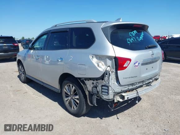 2019 Nissan Pathfinder SL with VIN 5N1DR2MM5KC589690, listed as a IAAI auction lot 42072152 with 123,579 mi miles and . Bid and sale history available at DreamBid. Image 3.