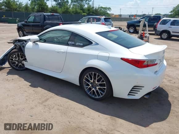 2015 Lexus RC 350 F Sport with VIN JTHSE5BC1F5001568, listed as a IAAI auction lot 42543748 with 179,060 mi miles and . Bid and sale history available at DreamBid. Image 3.
