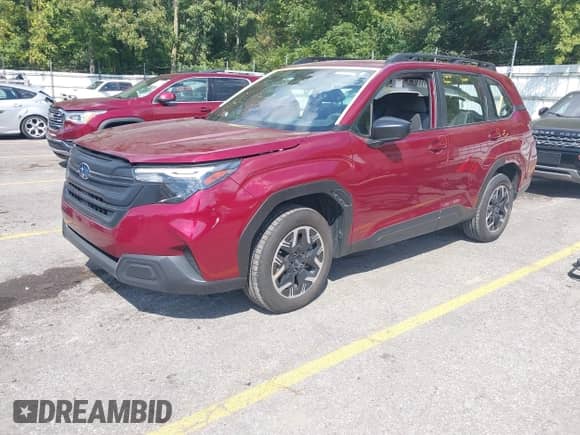 2025 Subaru Forester z VIN JF2SLDAC2SH409638, wystawiony jako IAAI lot #43107638 z przebiegiem 8 036 mil mil oraz . Historia ofert i sprzedaży dostępna na DreamBid. Obrazek 2.