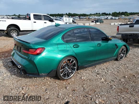 2022 BMW M3 Competition z VIN WBS33AY04NFL87762, wystawiony jako Copart lot #62541035 z przebiegiem 42 883 mil mil oraz Szkoda całkowita • Salvage title. Historia ofert i sprzedaży dostępna na DreamBid. Obrazek 3.