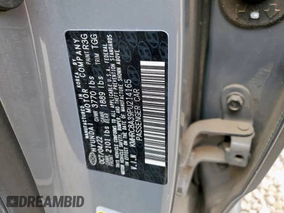 2023 Hyundai Venue SEL с VIN KMHRC8A39PU214165, выставлен на аукционе Copart как лот 84044535 с пробегом 54 498 миль миль и Списание • Salvage title. История ставок и продаж доступна на DreamBid. Изображение 13.