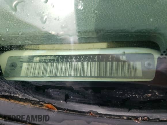 2008 Chevrolet Silverado 1500 Work Truck с VIN 1GCEC14X78Z141147, выставлен на аукционе Copart как лот 53272055 с пробегом 321 878 миль миль и На запчасти • Non repairable. История ставок и продаж доступна на DreamBid. Изображение 12.