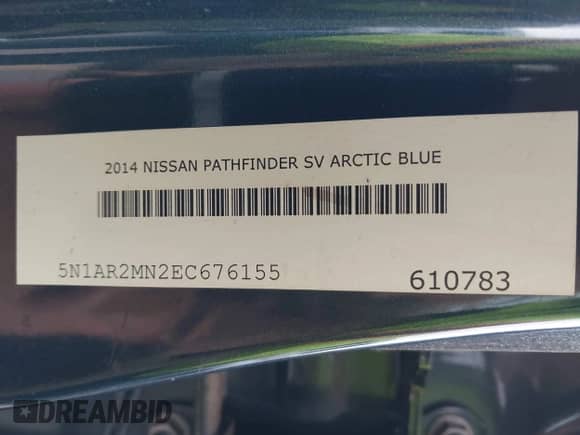 2014 Nissan Pathfinder Platinum с VIN 5N1AR2MN2EC676155, выставлен на аукционе IAAI как лот 42468100 с пробегом 171 620 миль миль и . История ставок и продаж доступна на DreamBid. Изображение 9.