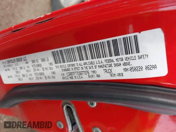 2013 Ram 1500 Tradesman with VIN 1C6RR7FT7DS677376, listed as a IAAI auction lot 41607265 with 265,519 mi miles and . Bid and sale history available at DreamBid. Image 9.