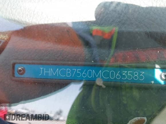 1991 Honda Accord EX z VIN JHMCB7560MC063583, wystawiony jako IAAI lot #42563870 z przebiegiem 226 798 mil mil oraz . Historia ofert i sprzedaży dostępna na DreamBid. Obrazek 9.