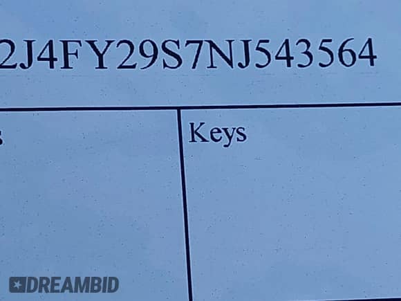 1992 Jeep Wrangler with VIN 2J4FY29S7NJ543564, listed as a IAAI auction lot 43547447 with Not provided miles and . Bid and sale history available at DreamBid. Image 9.