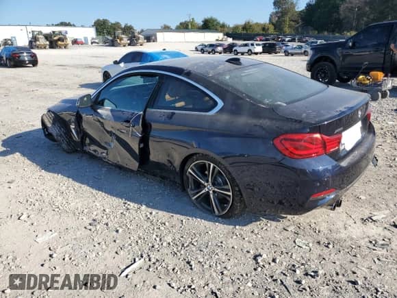 2018 BMW 4 Series 430i xDrive z VIN WBA4W5C5XJAA49951, wystawiony jako Copart lot #82294945 z przebiegiem 53 202 mil mil oraz Szkoda całkowita • Salvage title. Historia ofert i sprzedaży dostępna na DreamBid. Obrazek 2.