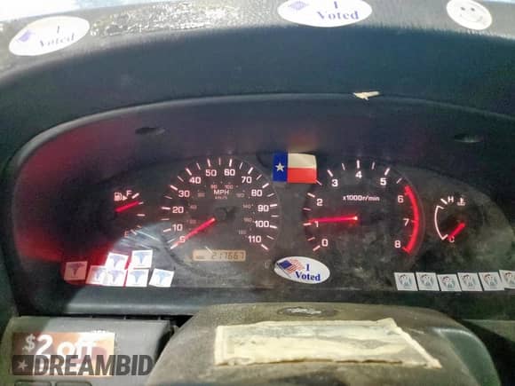 2001 Nissan Frontier XE with VIN 1N6DD26S91C404129, listed as a Copart auction lot 60164595 with 217,667 mi miles and Clean title. Bid and sale history available at DreamBid. Image 9.