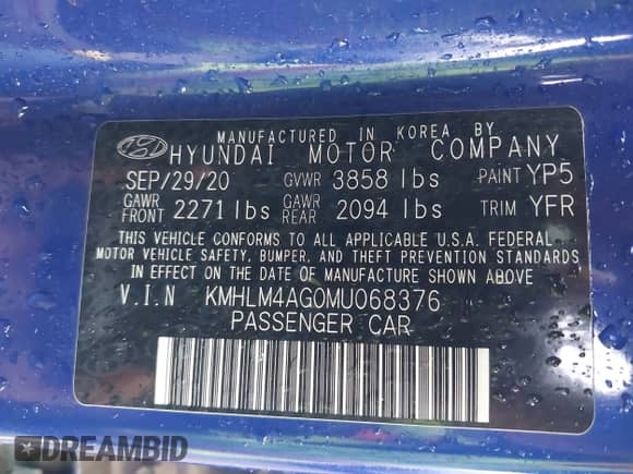 2021 Hyundai Elantra SEL с VIN KMHLM4AG0MU068376, выставлен на аукционе IAAI как лот 43133172 с пробегом 72 706 миль миль и . История ставок и продаж доступна на DreamBid. Изображение 9.