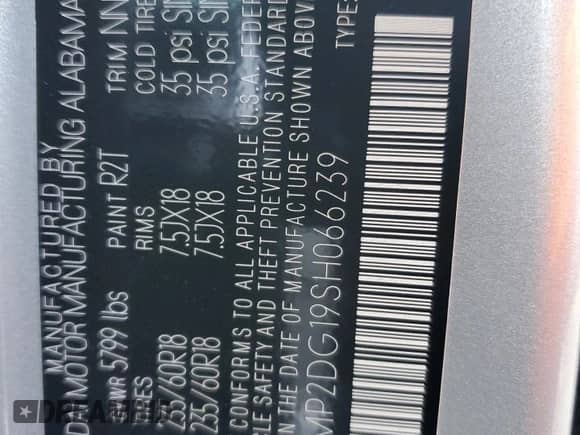 2025 Hyundai Santa Fe SEL с VIN 5NMP2DG19SH066239, выставлен на аукционе Copart как лот 83987285 с пробегом 2 893 миль миль и На запчасти • Non repairable. История ставок и продаж доступна на DreamBid. Изображение 13.