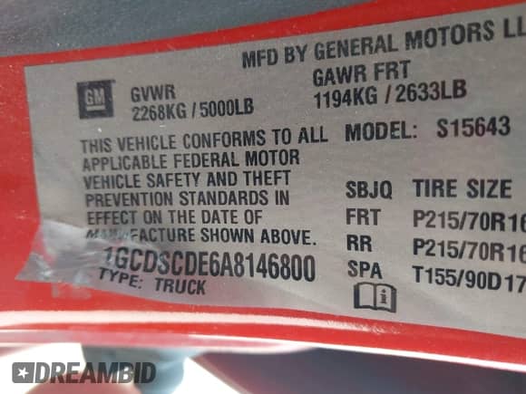 2010 Chevrolet Colorado 1LT z VIN 1GCDSCDE6A8146800, wystawiony jako IAAI lot #42060142 z przebiegiem 136 565 mil mil oraz . Historia ofert i sprzedaży dostępna na DreamBid. Obrazek 9.