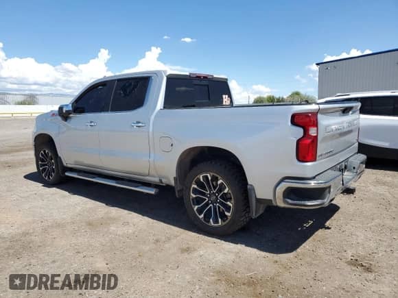 2019 Chevrolet Silverado 1500 LTZ with VIN 3GCUYGED8KG206440, listed as a Copart auction lot 80088345 with 87,537 mi miles and Salvage title. Bid and sale history available at DreamBid. Image 2.