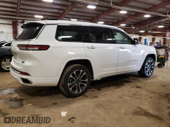 2023 Jeep Grand Cherokee Overland с VIN 1C4RJKDG8P8782258, выставлен на аукционе Copart как лот 44115845 с пробегом 25 123 миль миль и Списание • Salvage title. История ставок и продаж доступна на DreamBid. Изображение 3.