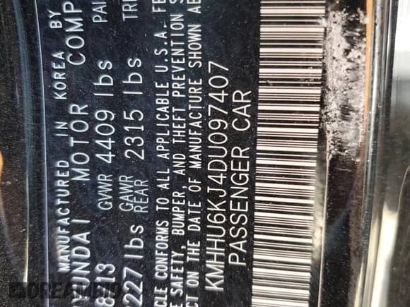 2013 Hyundai Genesis Coupe R-Spec with VIN KMHHU6KJ4DU097407, listed as a Copart auction lot 70995454 with 128,815 mi miles and Salvage title. Bid and sale history available at DreamBid. Image 13.