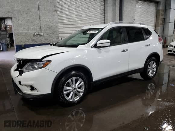 2016 Nissan Rogue SV with VIN KNMAT2MT4GP722066, listed as a Copart auction lot 80131155 with 126,929 mi miles and Salvage title. Bid and sale history available at DreamBid. Image 1.