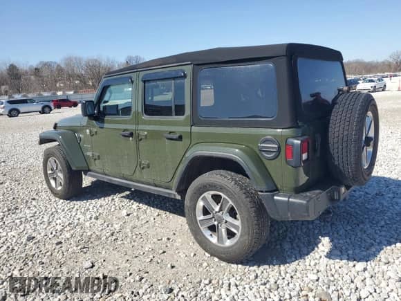 2022 Jeep Wrangler Unlimited Sahara with VIN 1C4HJXEN2NW151228, listed as a Copart auction lot 48484905 with 43,351 mi miles and Clean title. Bid and sale history available at DreamBid. Image 2.