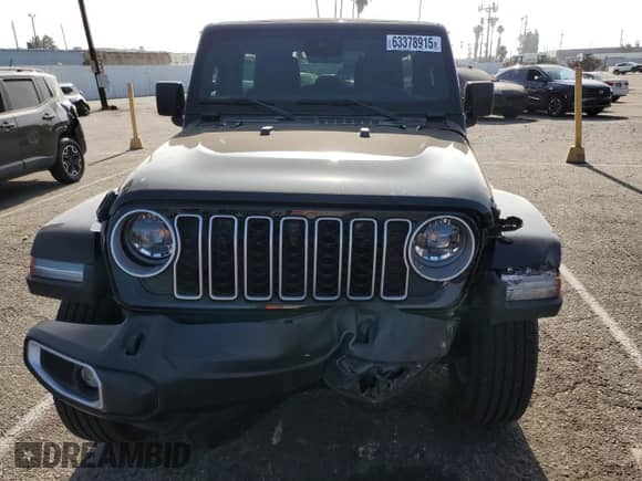 2024 Jeep Wrangler Sahara с VIN 1C4PJXEG8RW300406, выставлен на аукционе Copart как лот 63378915 с пробегом Не указан миль и Списание • Salvage title. История ставок и продаж доступна на DreamBid. Изображение 5.