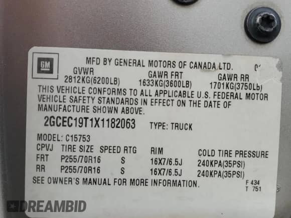1999 Chevrolet Silverado 1500 LS z VIN 2GCEC19T1X1182063, wystawiony jako Copart lot #53395935 z przebiegiem 480 302 mil mil oraz Szkoda całkowita • Salvage title. Historia ofert i sprzedaży dostępna na DreamBid. Obrazek 13.