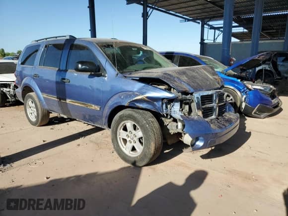 2007 Dodge Durango SLT with VIN 1D8HB48N37F535885, listed as a Copart auction lot 67196015 with 167,845 mi miles and Salvage title. Bid and sale history available at DreamBid. Image 4.