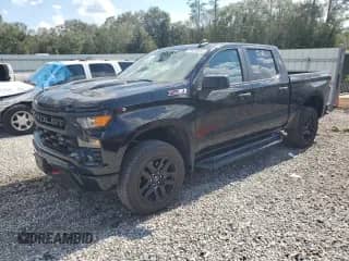 2023 Chevrolet Silverado 1500 Custom Trail Boss with VIN 3GCUDCEDXPG125984, listed as a Copart auction lot 74424844 with 33,438 mi miles and Salvage title. Bid and sale history available at DreamBid. Image 1.