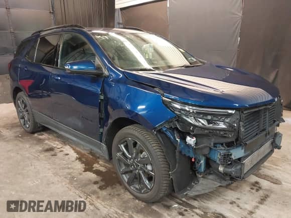 2022 Chevrolet Equinox RS z VIN 3GNAXWEV8NS189334, wystawiony jako IAAI lot #42536359 z przebiegiem 46 676 mil mil oraz . Historia ofert i sprzedaży dostępna na DreamBid. Obrazek 1.