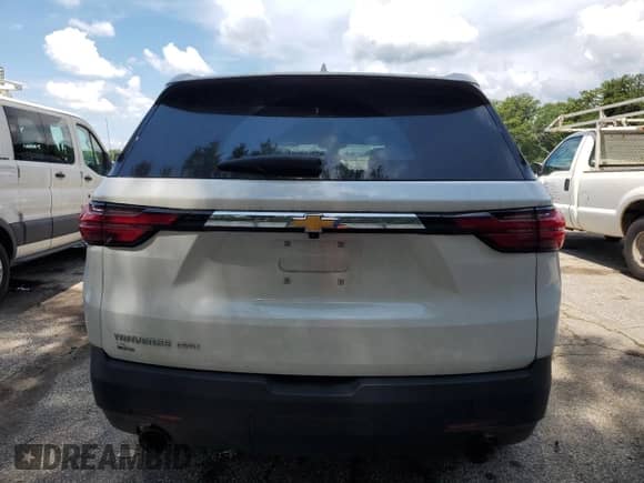 2023 Chevrolet Traverse LS with VIN 1GNEVFKW9PJ292562, listed as a Copart auction lot 63252275 with 46,585 mi miles and Salvage title. Bid and sale history available at DreamBid. Image 6.
