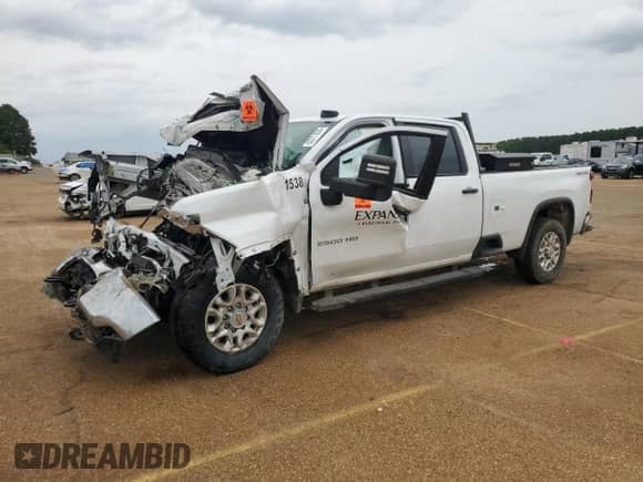 2023 Chevrolet Silverado 2500HD Work Truck z VIN 1GC1YLEY2PF215433, wystawiony jako Copart lot #52711624 z przebiegiem Nie podano mil oraz Szkoda całkowita • Salvage title. Historia ofert i sprzedaży dostępna na DreamBid. Obrazek 1.