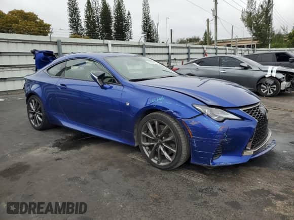 2019 Lexus RC 300 z VIN JTHHA5BC3K5009509, wystawiony jako Copart lot #41960275 z przebiegiem 19 631 mil mil oraz Szkoda całkowita • Salvage title. Historia ofert i sprzedaży dostępna na DreamBid. Obrazek 4.