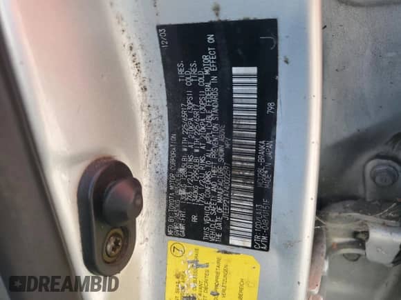 2004 Toyota Highlander с VIN JTEEP21A740022597, выставлен на аукционе Copart как лот 84035445 с пробегом 304 301 миль миль и Списание • Salvage title. История ставок и продаж доступна на DreamBid. Изображение 14.