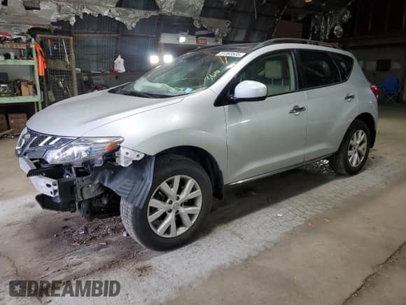 2012 Nissan Murano SL with VIN JN8AZ1MW2CW200561, listed as a Copart auction lot 81383535 with 93,000 mi miles and Salvage title. Bid and sale history available at DreamBid. Image 1.