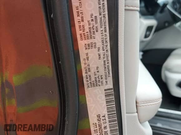 2022 Jeep Grand Cherokee Overland with VIN 1C4RJKDG2N8514545, listed as a Copart auction lot 56715055 with 53,272 mi miles and Salvage title. Bid and sale history available at DreamBid. Image 13.