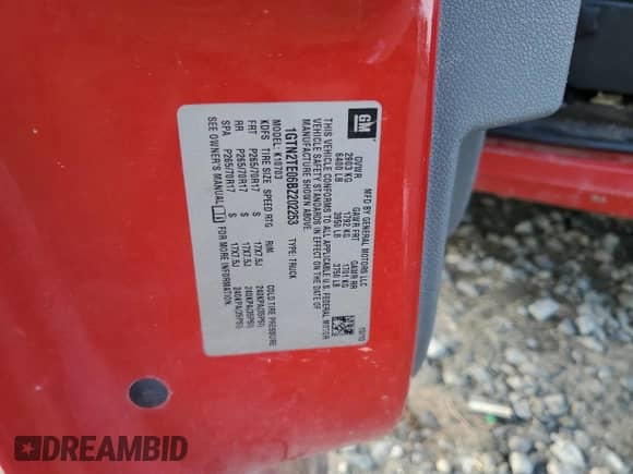 2011 GMC Sierra 1500 Work Truck z VIN 1GTN2TE06BZ202253, wystawiony jako Copart lot #68746305 z przebiegiem 197 442 mil mil oraz Szkoda całkowita • Salvage title. Historia ofert i sprzedaży dostępna na DreamBid. Obrazek 12.
