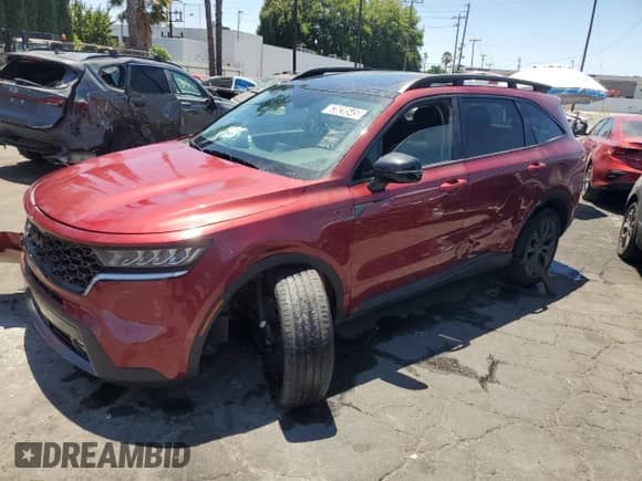 2023 Kia Sorento X-Line EX with VIN 5XYRHDLF7PG216682, listed as a Copart auction lot 63820545 with Not provided miles and Clean title. Bid and sale history available at DreamBid. Image 1.