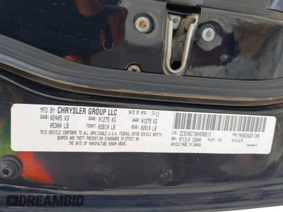 2011 Chrysler 300 C с VIN 2C3CA6CT9BH598515, выставлен на аукционе IAAI как лот 42676158 с пробегом 152 459 миль миль и . История ставок и продаж доступна на DreamBid. Изображение 9.