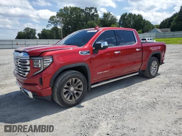 2022 GMC Sierra 1500 Denali with VIN 1GTUUGET5NZ562240, listed as a Copart auction lot 69827465 with 59,577 mi miles and Salvage title. Bid and sale history available at DreamBid. Image 1.