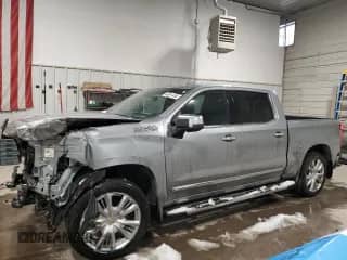 2024 Chevrolet Silverado 1500 High Country with VIN 2GCUDJED7R1245824, listed as a Copart auction lot 44591455 with 8,625 mi miles and Salvage title. Bid and sale history available at DreamBid. Image 1.