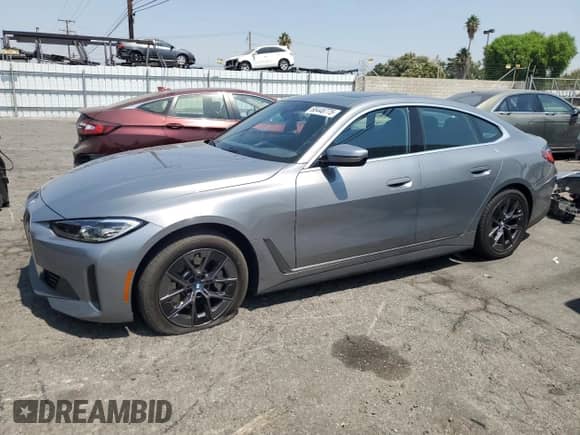 2024 BMW i4 eDrive35 with VIN WBY43AW04RFS88149, listed as a Copart auction lot 68448775 with 35,125 mi miles and Salvage title. Bid and sale history available at DreamBid. Image 1.