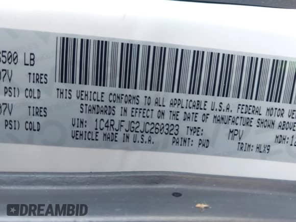 2018 Jeep Grand Cherokee Summit с VIN 1C4RJFJG2JC260323, выставлен на аукционе IAAI как лот 42972184 с пробегом 148 255 миль миль и . История ставок и продаж доступна на DreamBid. Изображение 9.