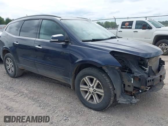2015 Chevrolet Traverse LT z VIN 1GNKVGKD1FJ287734, wystawiony jako IAAI lot #43018247 z przebiegiem 155 457 mil mil oraz . Historia ofert i sprzedaży dostępna na DreamBid. Obrazek 1.