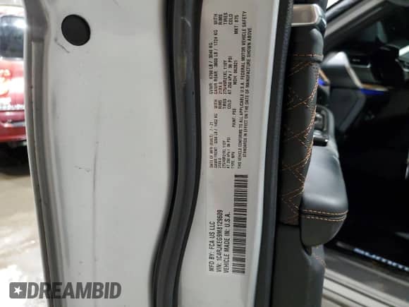 2021 Jeep Grand Cherokee Summit Reserve with VIN 1C4RJKEG9M8129609, listed as a Copart auction lot 42160115 with 48,385 mi miles and Salvage title. Bid and sale history available at DreamBid. Image 13.