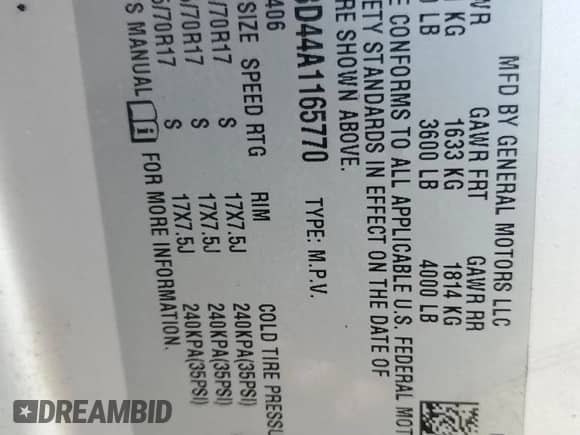 2010 Chevrolet Express Passenger LS с VIN 1GNUGBD44A1165770, выставлен на аукционе Copart как лот 70286805 с пробегом 229 502 миль миль и Списание • Salvage title. История ставок и продаж доступна на DreamBid. Изображение 13.